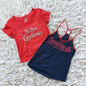 StL Cardinals MLB Baseball Shirt Bundle - Crop Top & Strappy Tank
